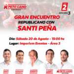 Kapeto invita a la ciudadanía a concurrir al gran encuentro republicano con Santi Peña