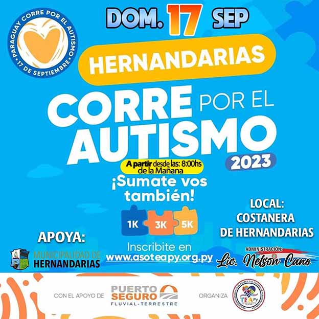 Hernandarias runs for autism this Sunday, September 17