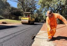 Avanzan los trabajos de mejoramiento vial de la avenida Los Lapachos de CDE, con apoyo de Itaipú