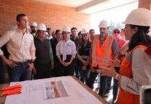 Presidente Peña verifica avances en el Centro Educativo de Paso Yobái, financiado por Itaipú