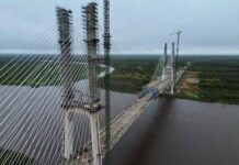 Avanzan los trabajos para la culminación del Puente de la Bioceánica, construido con recursos de Itaipú