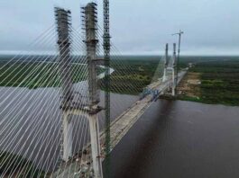 Avanzan los trabajos para la culminación del Puente de la Bioceánica, construido con recursos de Itaipú