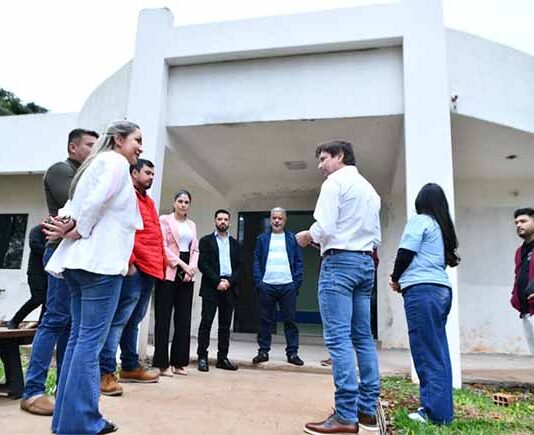 Verifican avance de obras del futuro Espacio TEA en San Alberto, financiado por Itaipú