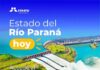 Nivel del río Paraná registra leve descenso e Itaipú ofrece herramienta para estar informado