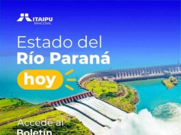 Nivel del río Paraná registra leve descenso e Itaipú ofrece herramienta para estar informado
